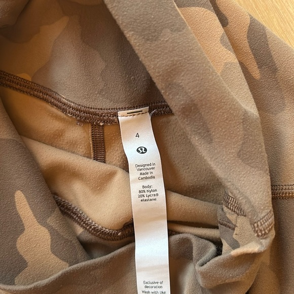 Lulu Brown Camo Leggings - Picture 3 of 5